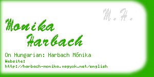 monika harbach business card
